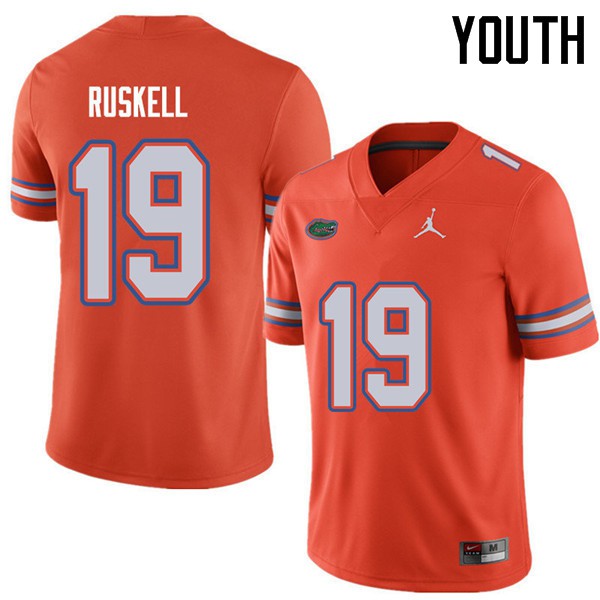 Jordan Brand Youth #19 Jack Ruskell Florida Gators College Football Jerseys Orange